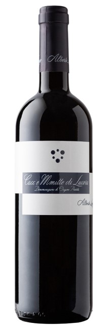 A wine bottle photo leading to a tech sheet