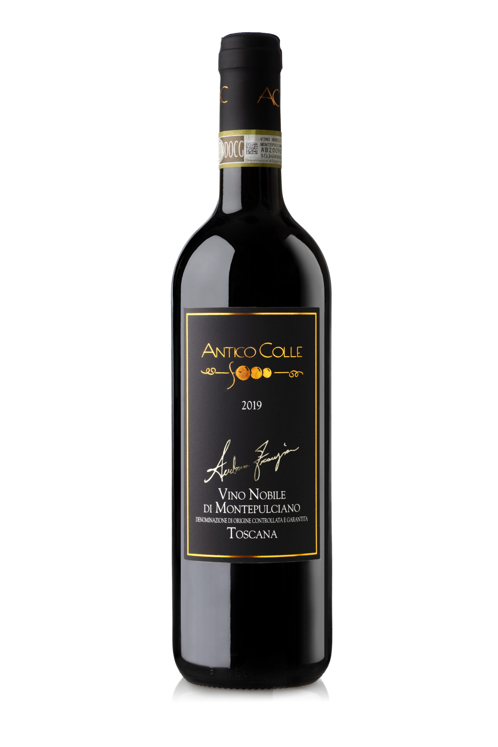 A wine bottle photo leading to a tech sheet