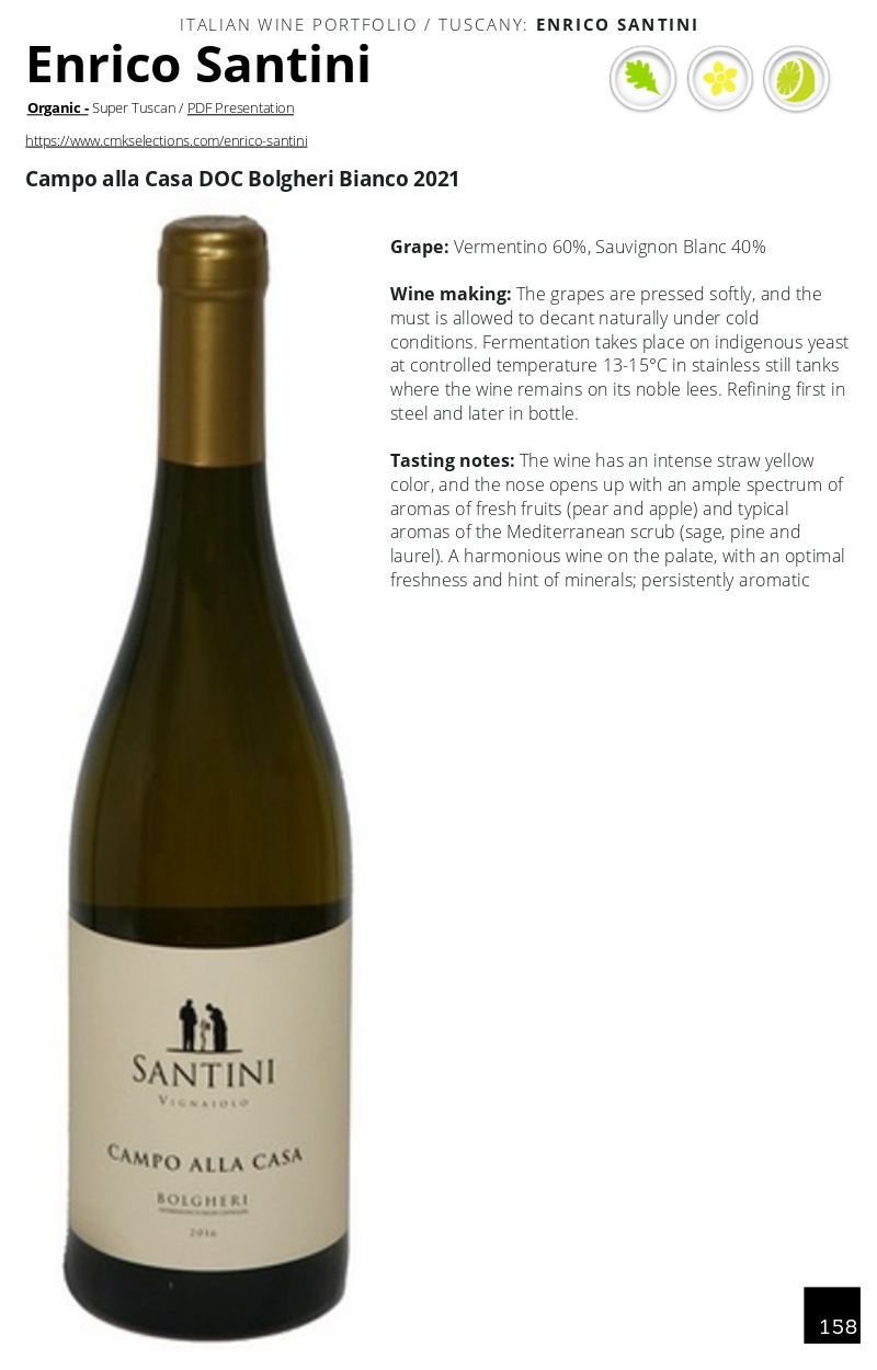 A wine bottle photo leading to a tech sheet