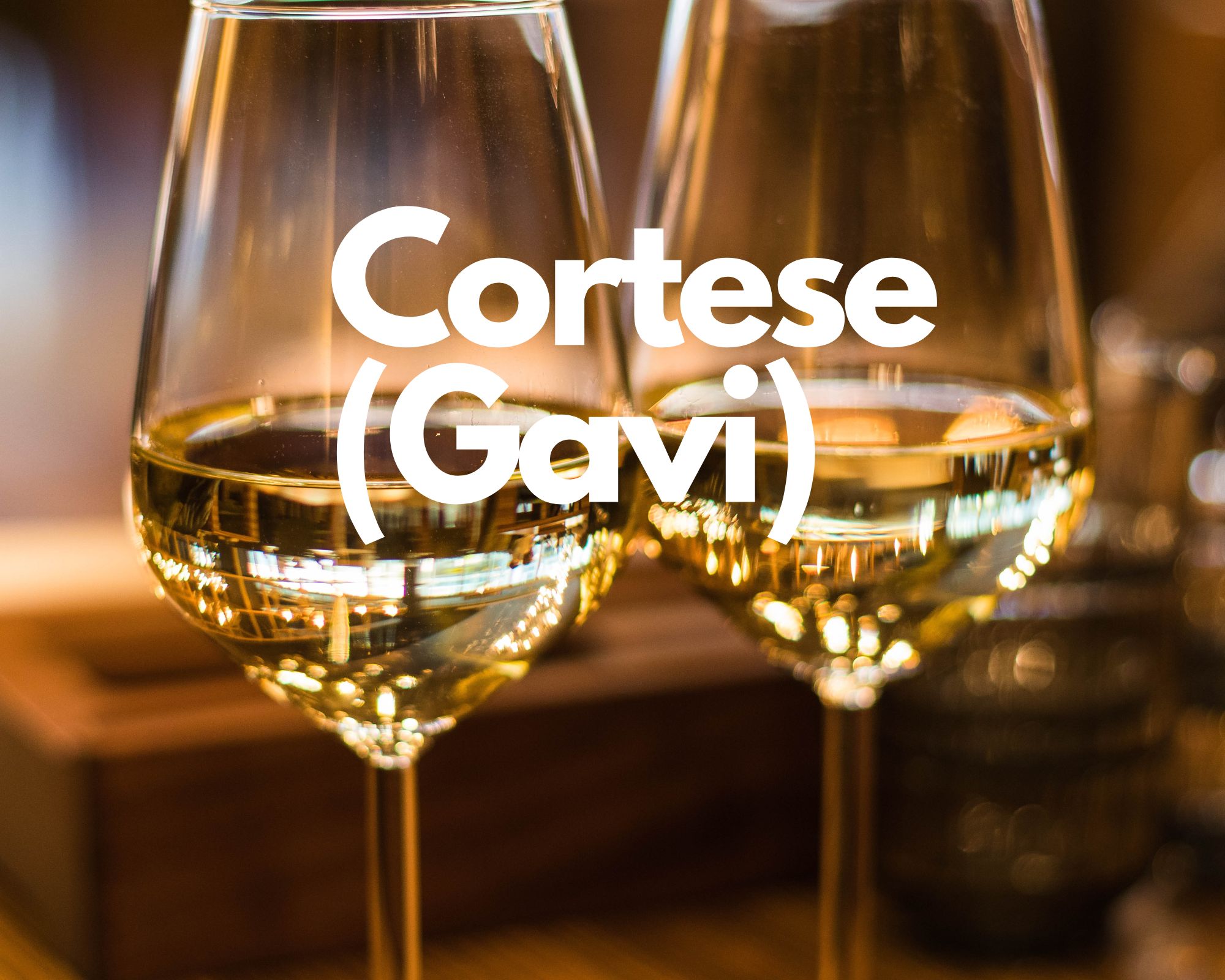 Two glasses of white wine, Italian grape varieties