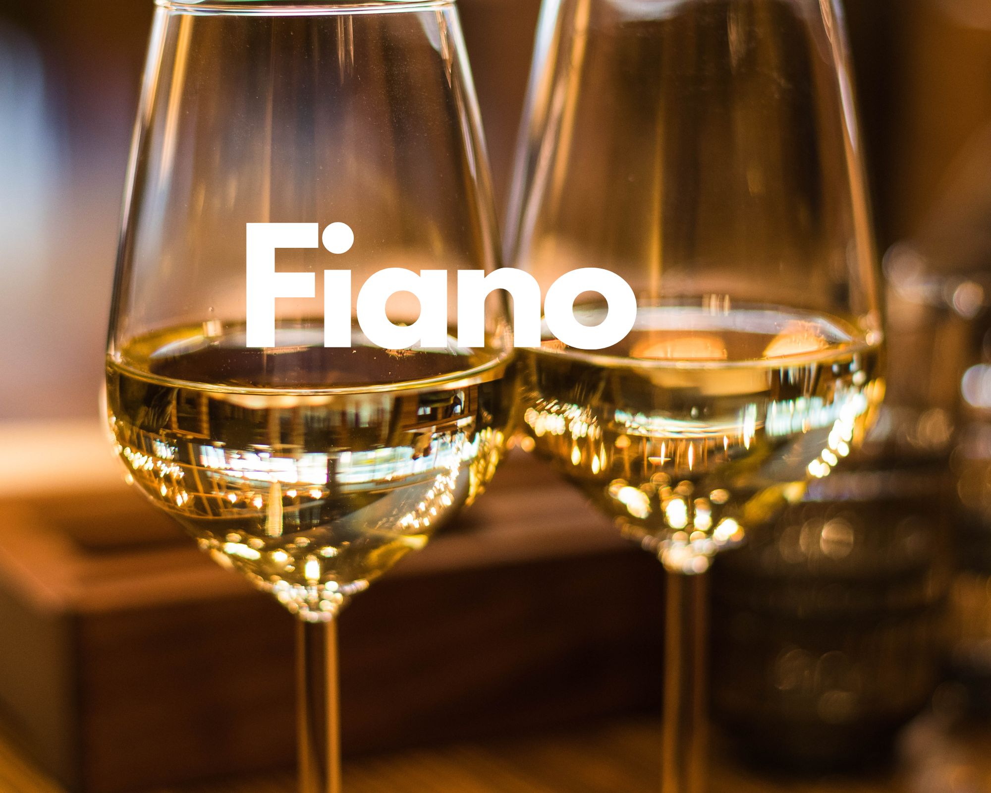 Two glasses of white wine, Italian grape varieties
