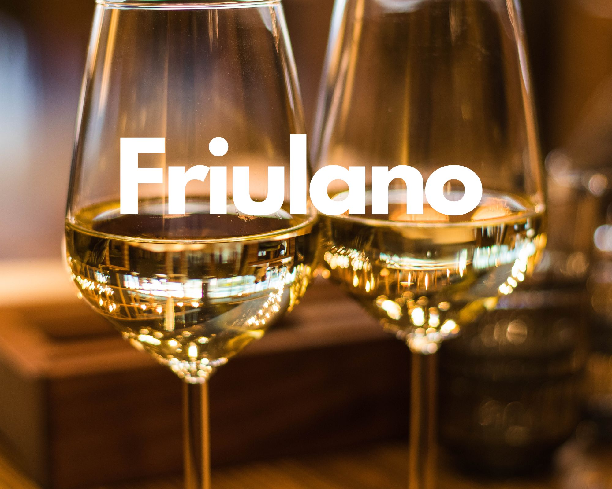 Two glasses of white wine, Italian grape varieties