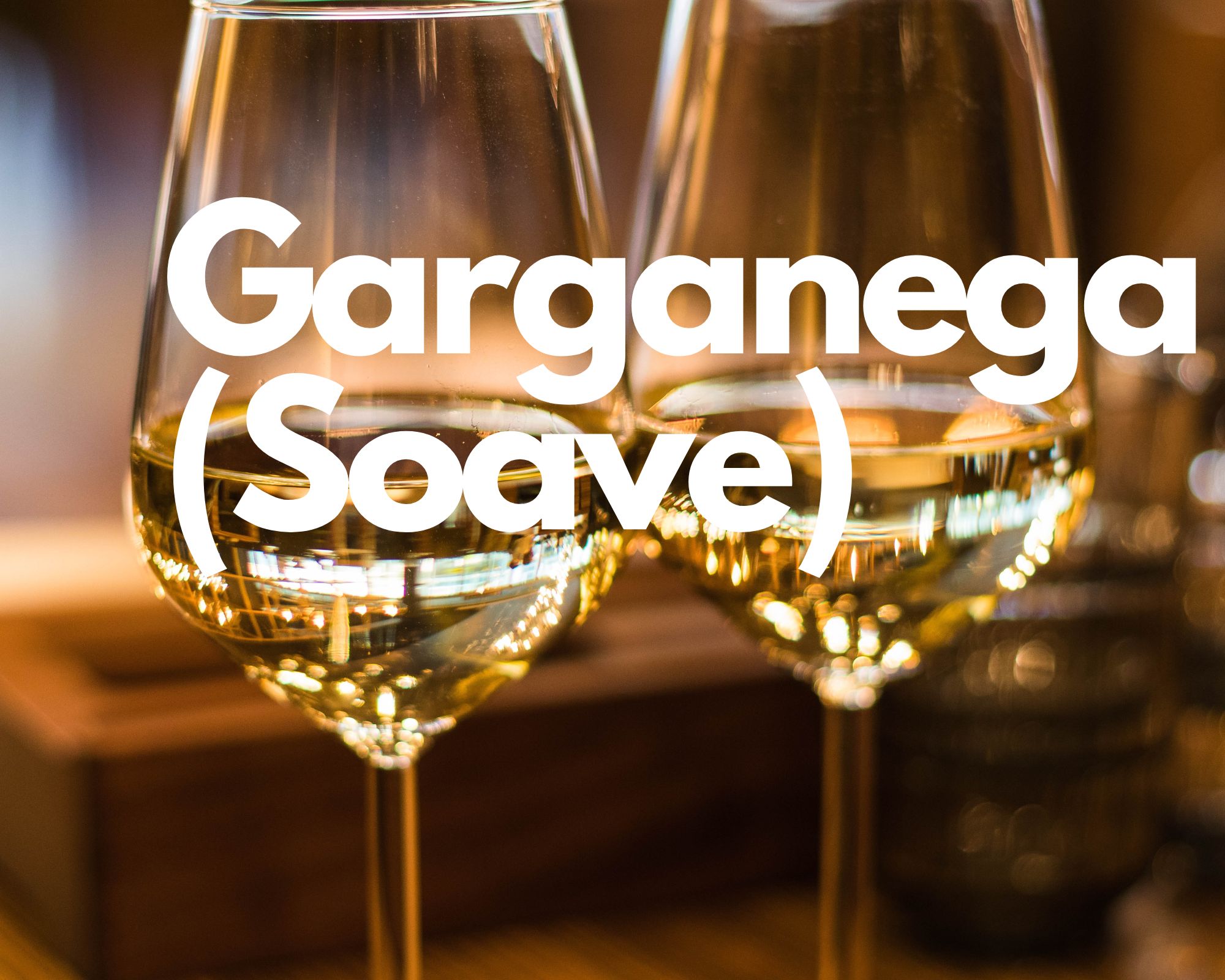 Two glasses of white wine, Italian grape varieties