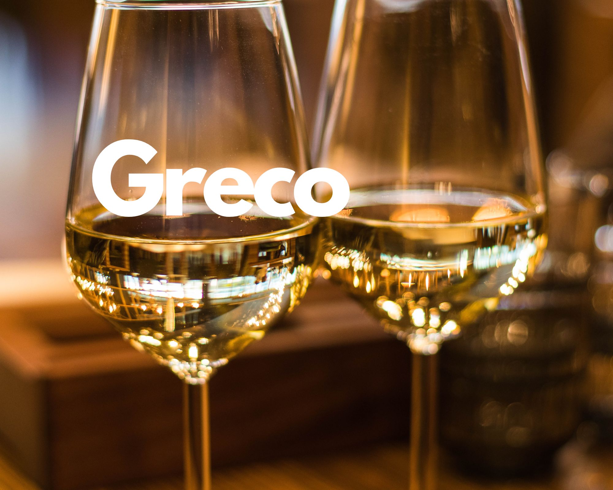Two glasses of white wine, Italian grape varieties