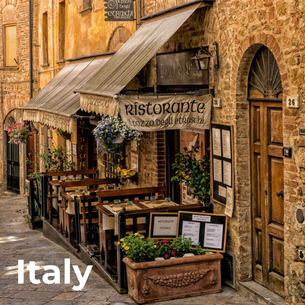 An Italian restaurant as part of CMK-IT Selections Italian portfolio presentation