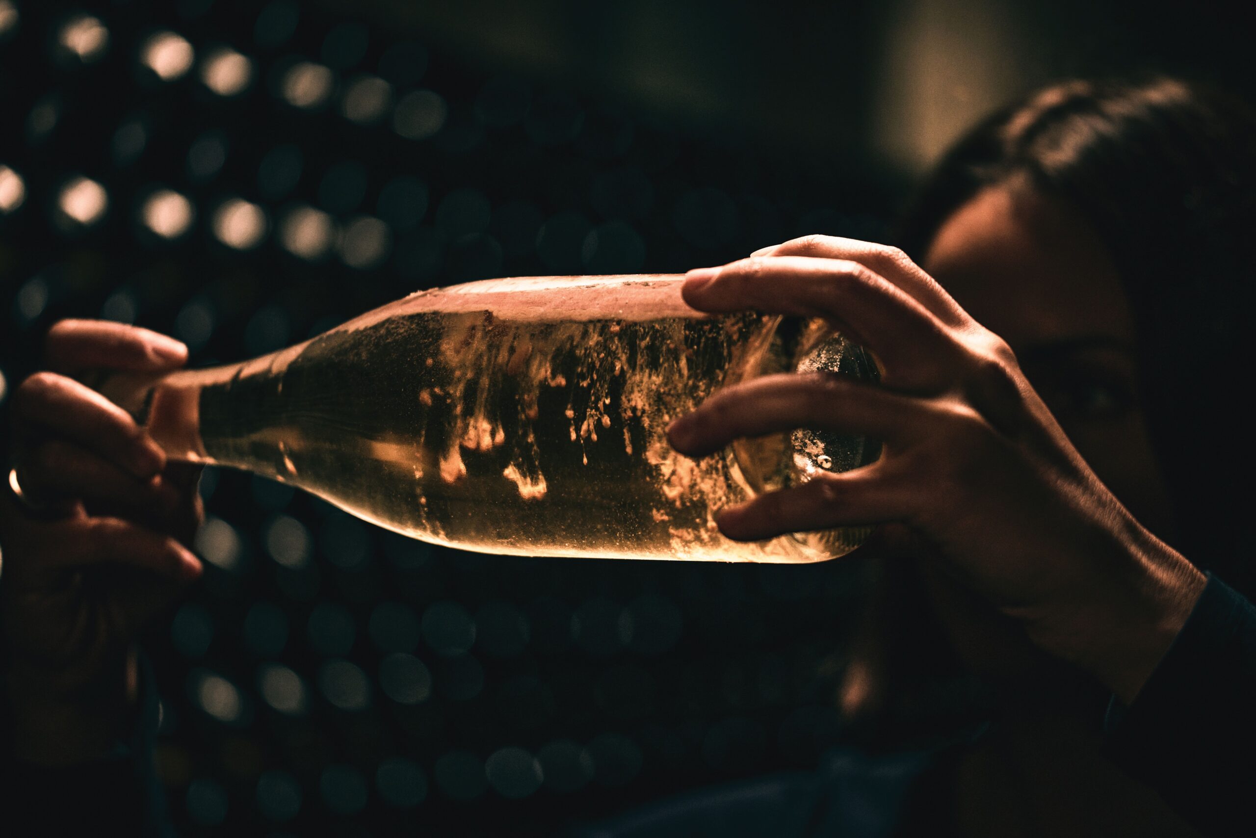 A bottle of wine