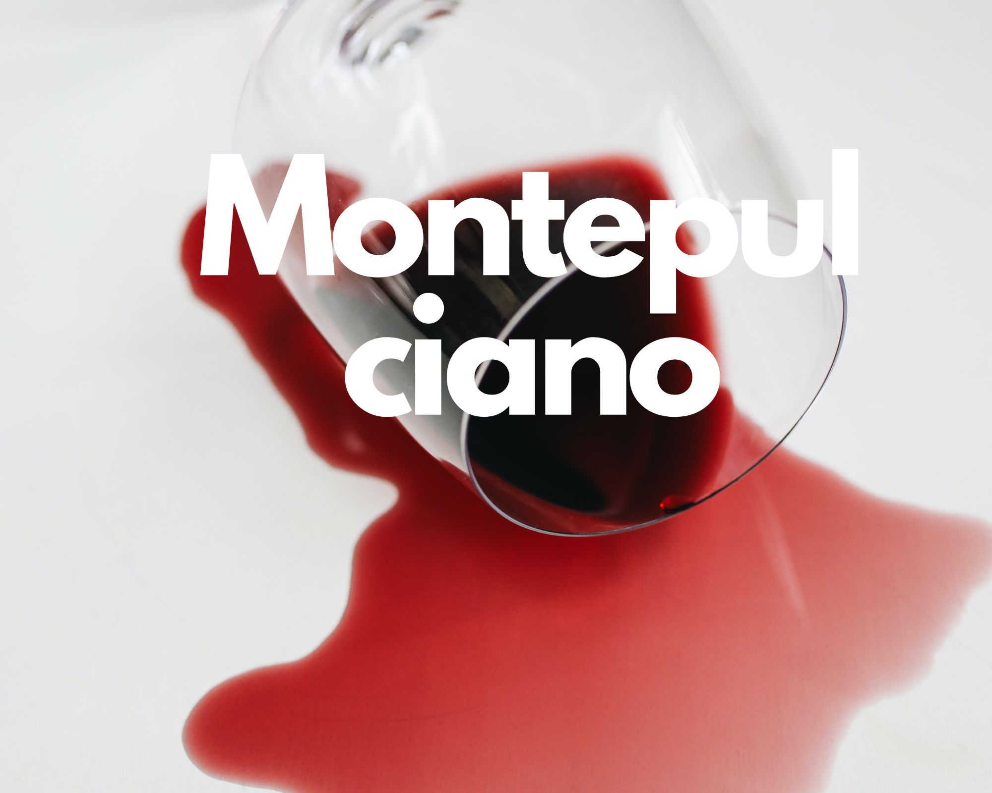A glass of spilled red wine in a white background, Italian grape varieties