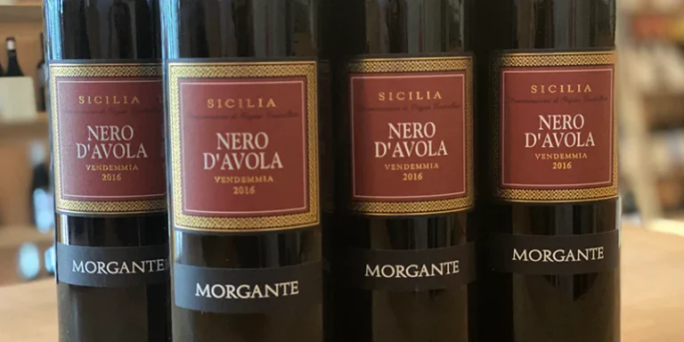 Bottles of wines of Morgante