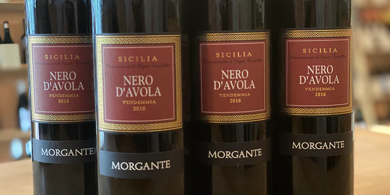 Bottles of wines of Morgante