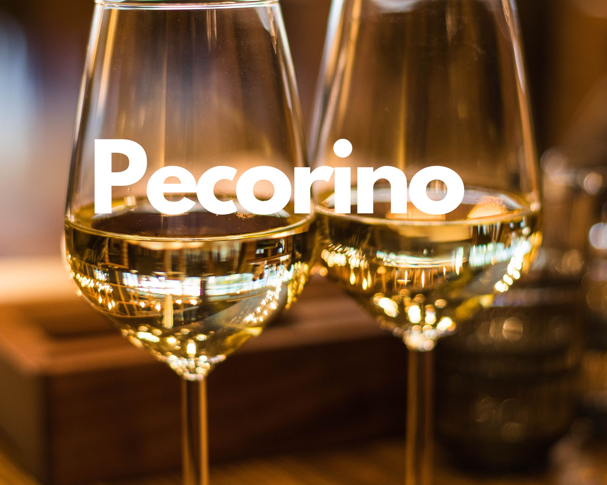 Two glasses of white wine, Italian grape varieties