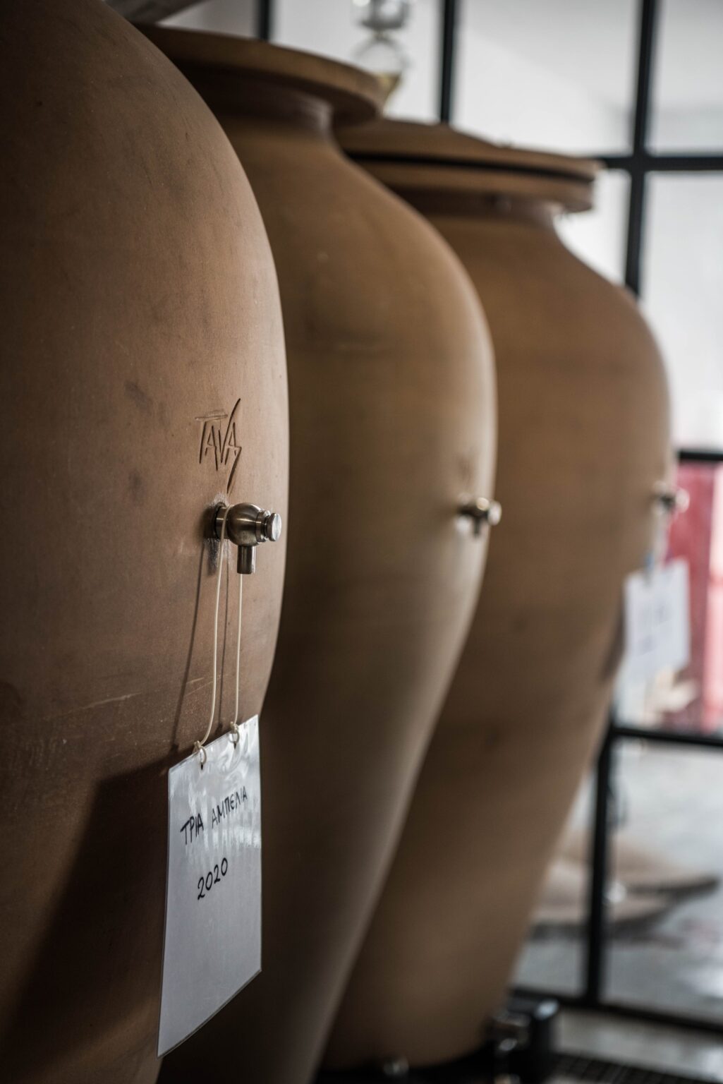 Wine amphora at Oeno-P, Santorini