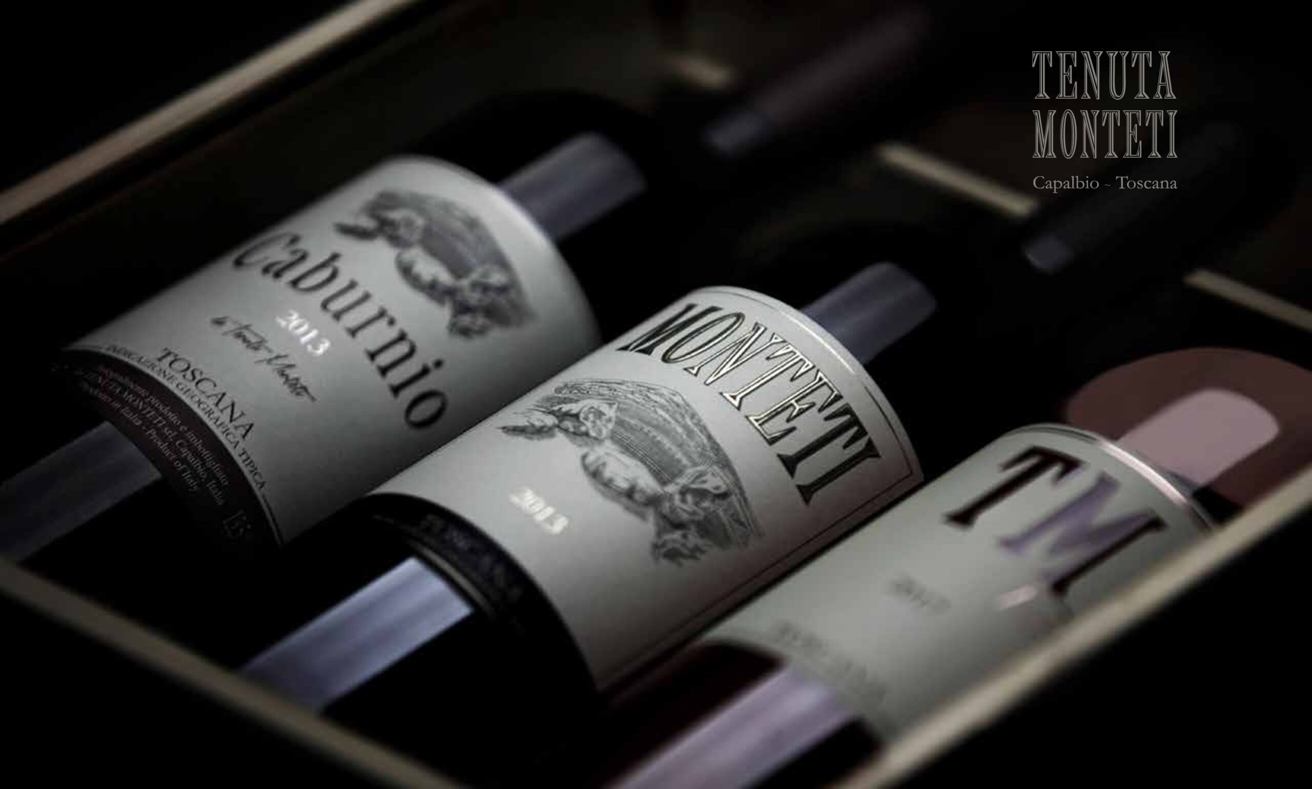 Tenuta Monteti Wine bottles in a crate