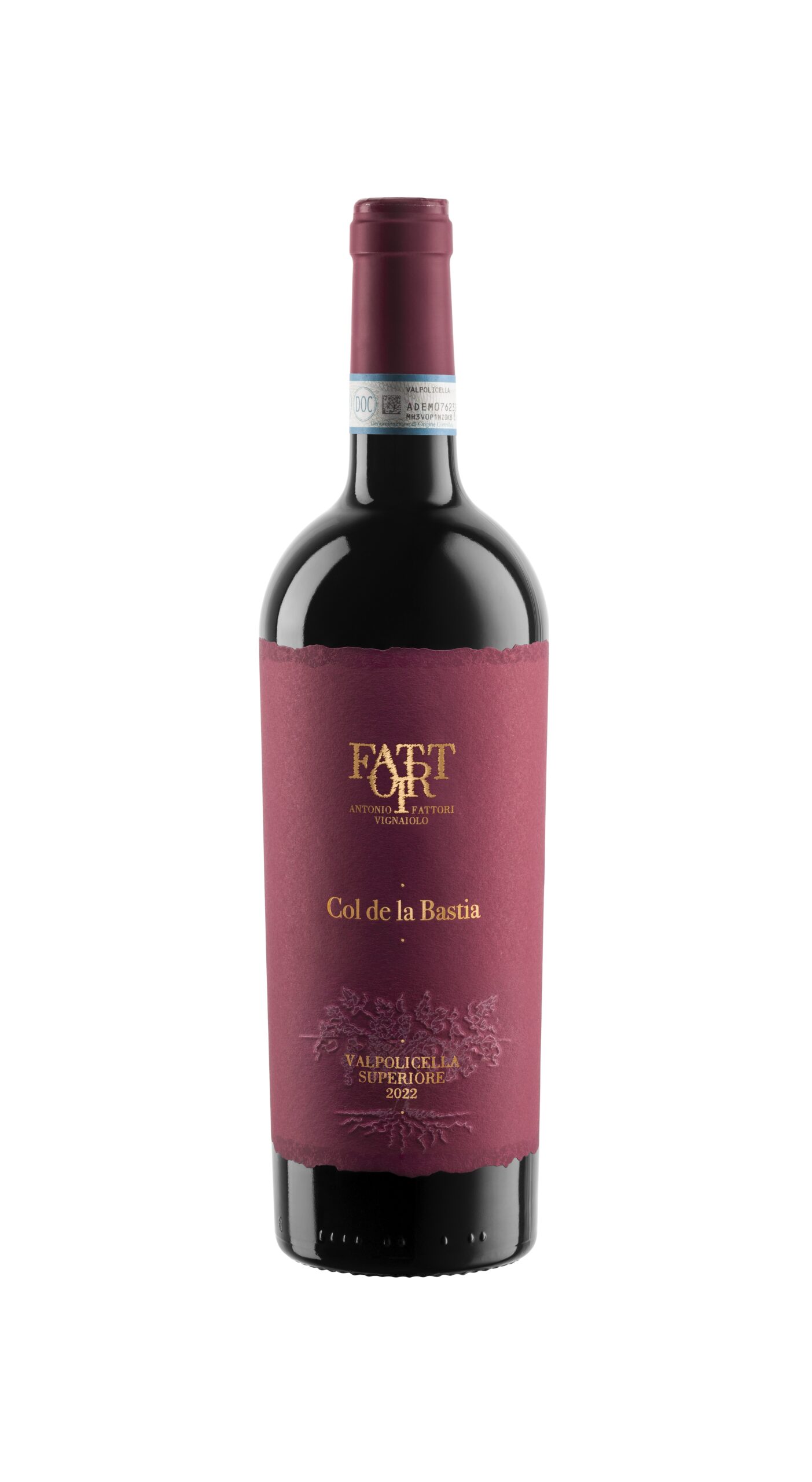A wine bottle photo leading to a tech sheet