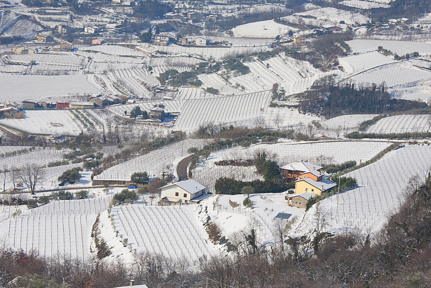 A village at winter