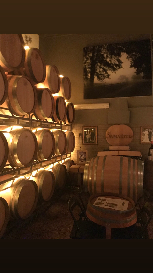 Wine cellar of Samartzis Estate Wines winery.