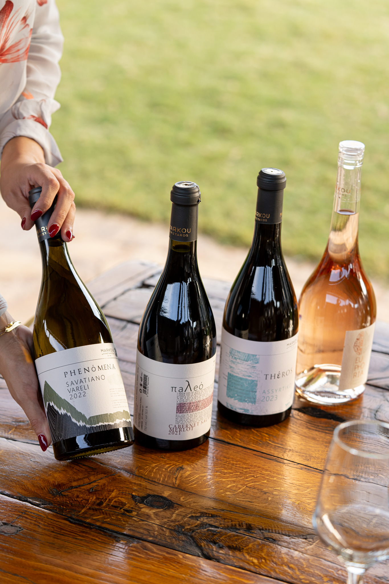 A few wine bootled from Markou Vineyards