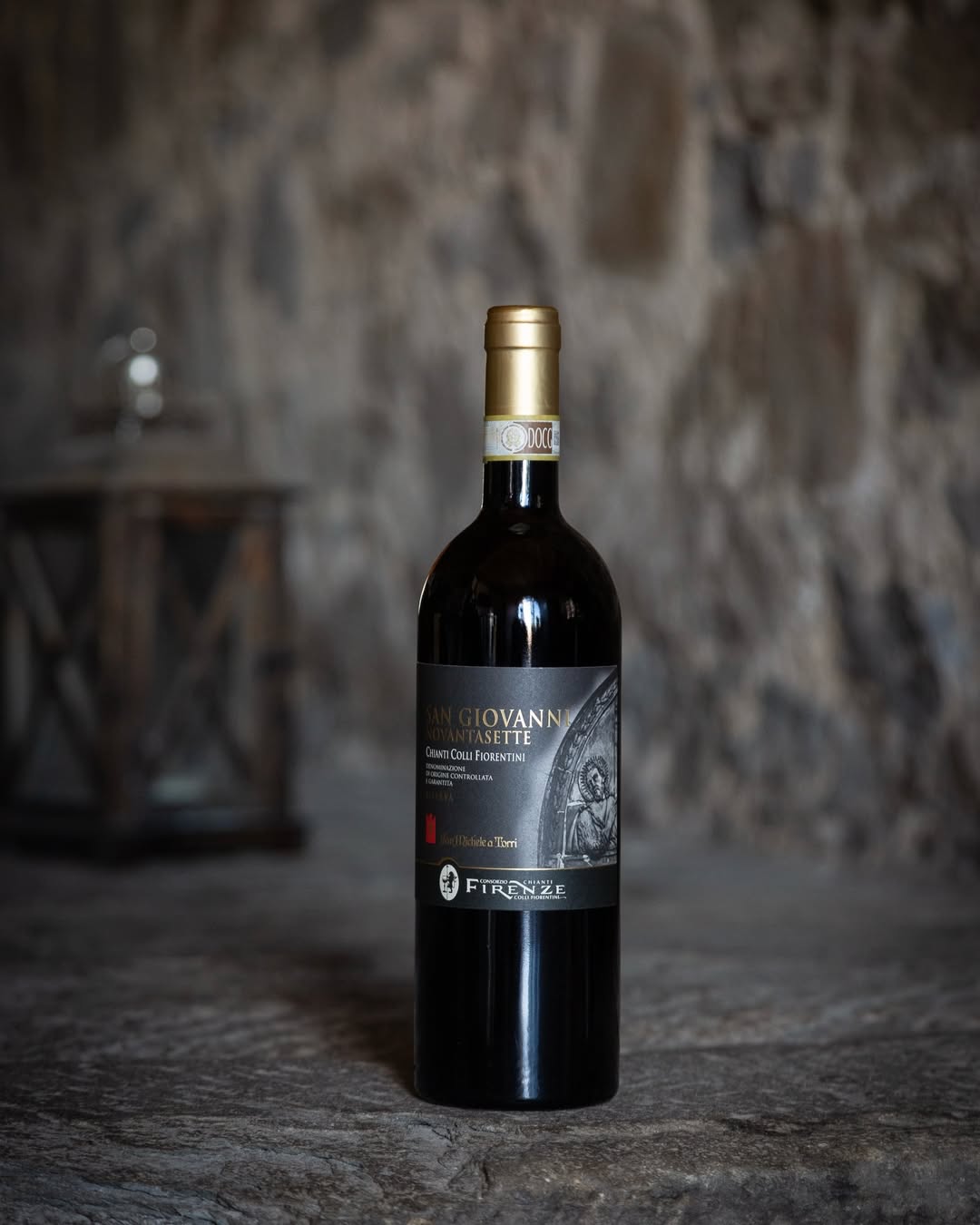 A wine bottle of San Michelle a Torri