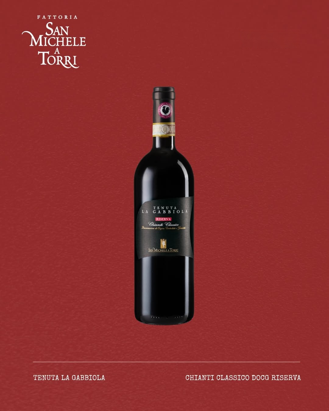 A wine bottle of San Michelle a Torri