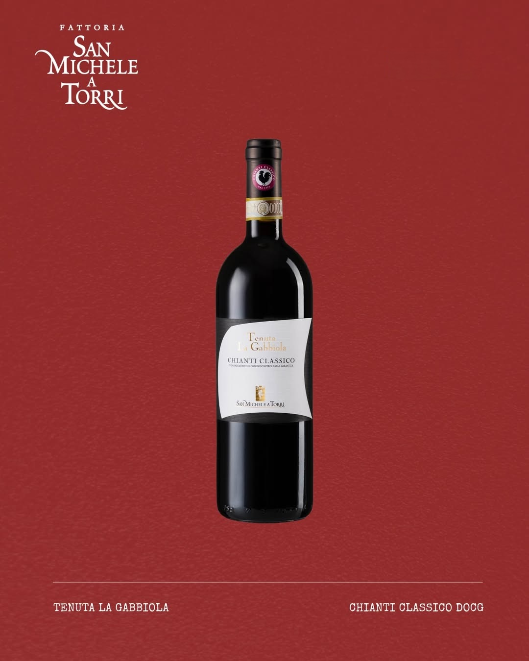 A wine bottle of San Michelle a Torri