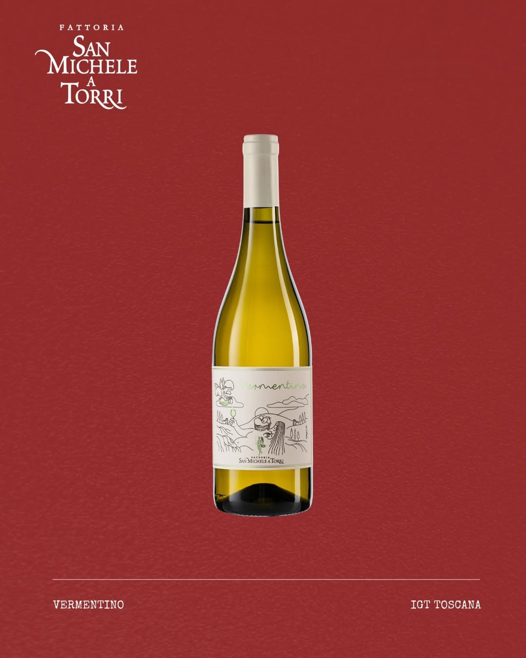 A wine bottle of San Michelle a Torri