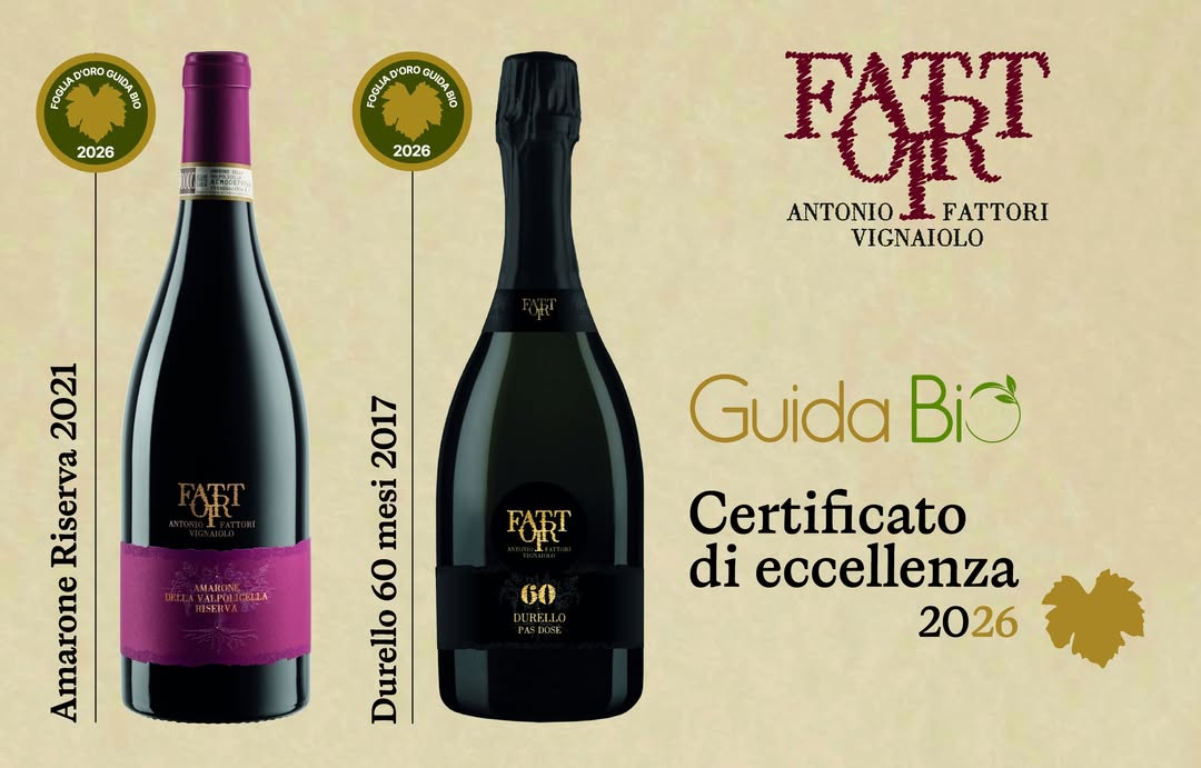 Wine award with two wine bottles of Antonio Fattori winery