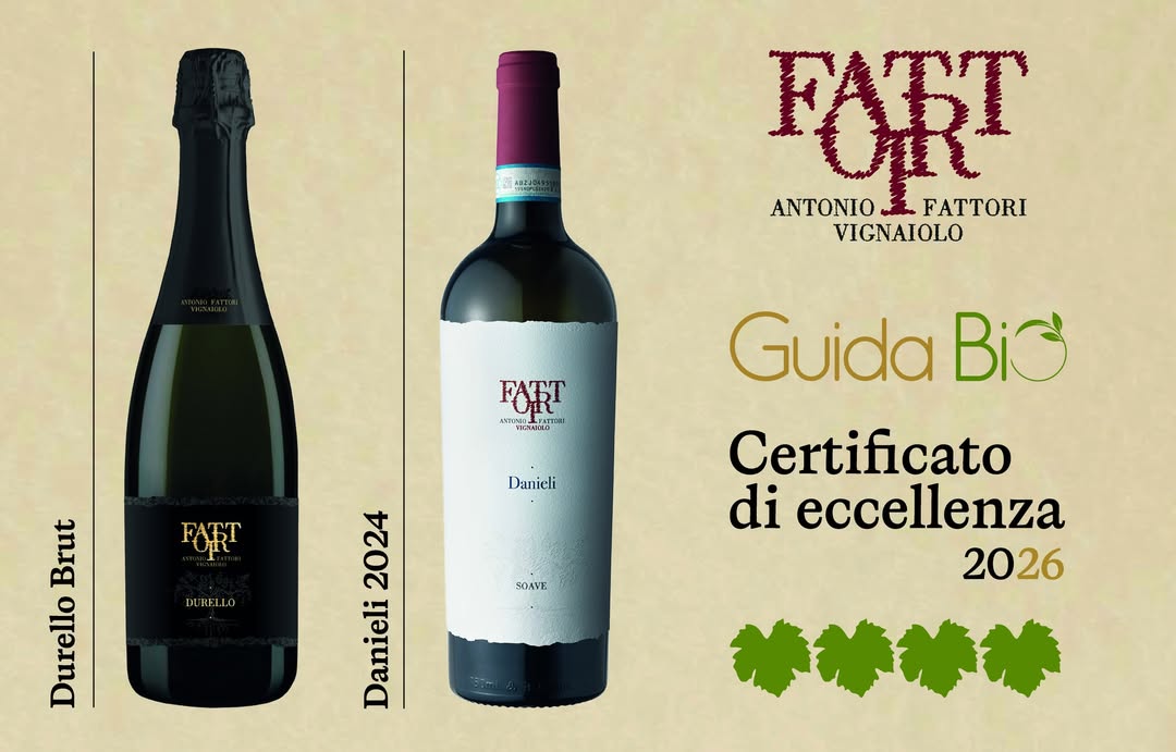 Wine award with two wine bottles of Antonio Fattori winery