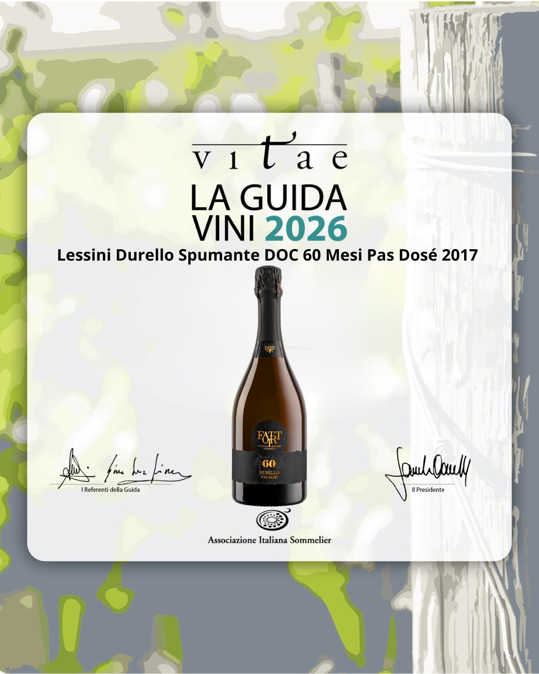 A wine award for Antonio Fattori winery