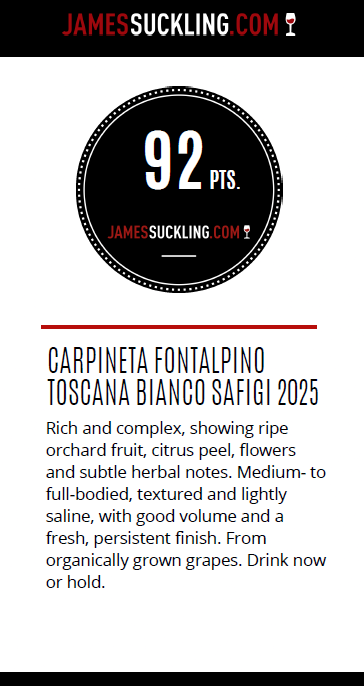 A wine award for Carpineta Fontalpino wines